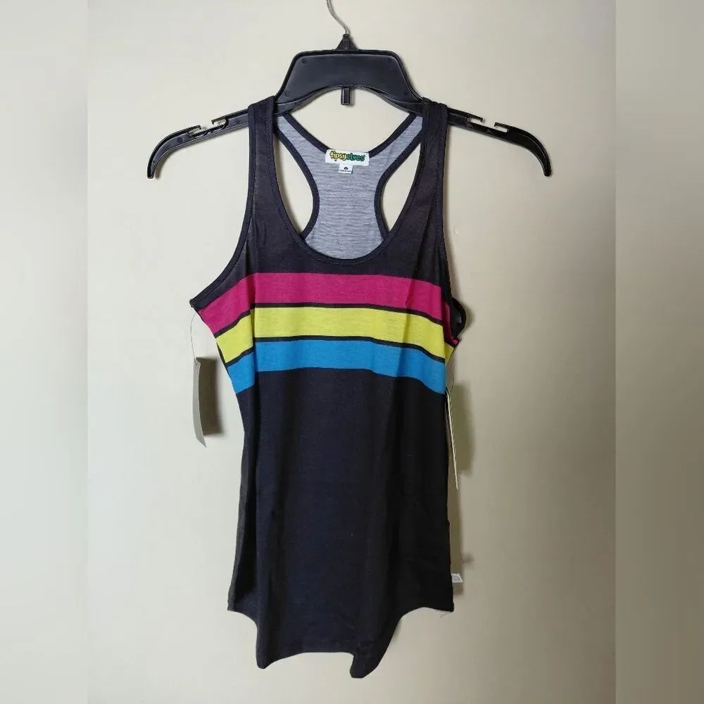 Tipsy Elves Pan Pride Flag Tank Top Size SMALL NWT